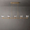 Demaret Sculpted Crystal Linear Chandelier 54"