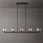 Demaret Sculpted Crystal Linear Chandelier 54"