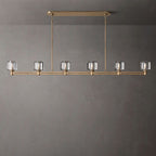 Demaret Sculpted Crystal Linear Chandelier 72"