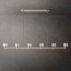 Demaret Sculpted Crystal Linear Chandelier 72"