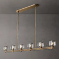 Demaret Sculpted Crystal Linear Chandelier 72"