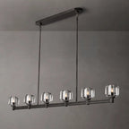 Demaret Sculpted Crystal Linear Chandelier 72"