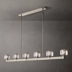 Demaret Sculpted Crystal Linear Chandelier 72"