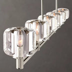Demaret Sculpted Crystal Linear Chandelier 72"