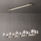 Demaret Sculpted Crystal Double Linear Chandelier 54"