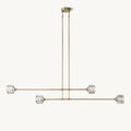 Demaret Sculpted Crystal Mobile Linear Chandelier 54"
