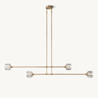 Demaret Sculpted Crystal Mobile Linear Chandelier 54"