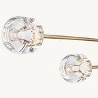 Demaret Sculpted Crystal Mobile Linear Chandelier 72"