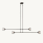 Demaret Sculpted Crystal Mobile Linear Chandelier 72"