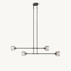 Demaret Sculpted Crystal Mobile Linear Chandelier 54"