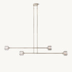Demaret Sculpted Crystal Mobile Linear Chandelier 72"