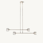 Demaret Sculpted Crystal Mobile Linear Chandelier 54"