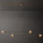 Demaret Sculpted Crystal Mobile Linear Chandelier 54"