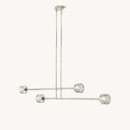 Demaret Sculpted Crystal Mobile Linear Chandelier 54"