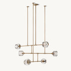 Demaret Sculpted Crystal Mobile Round Chandelier 48"