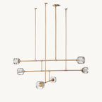 Demaret Sculpted Crystal Mobile Round Chandelier 62"