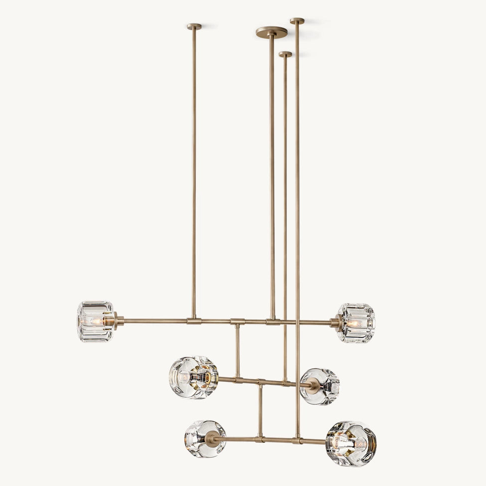 Demaret Sculpted Crystal Mobile Round Chandelier 48"