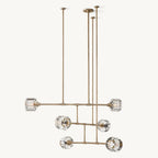 Demaret Sculpted Crystal Mobile Round Chandelier 62"