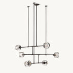 Demaret Sculpted Crystal Mobile Round Chandelier 48"