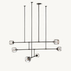 Demaret Sculpted Crystal Mobile Round Chandelier 62"