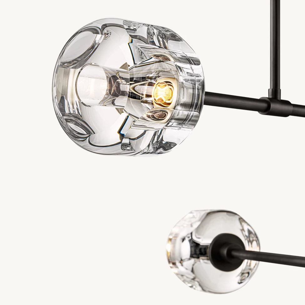 Demaret Sculpted Crystal Mobile Round Chandelier 62"