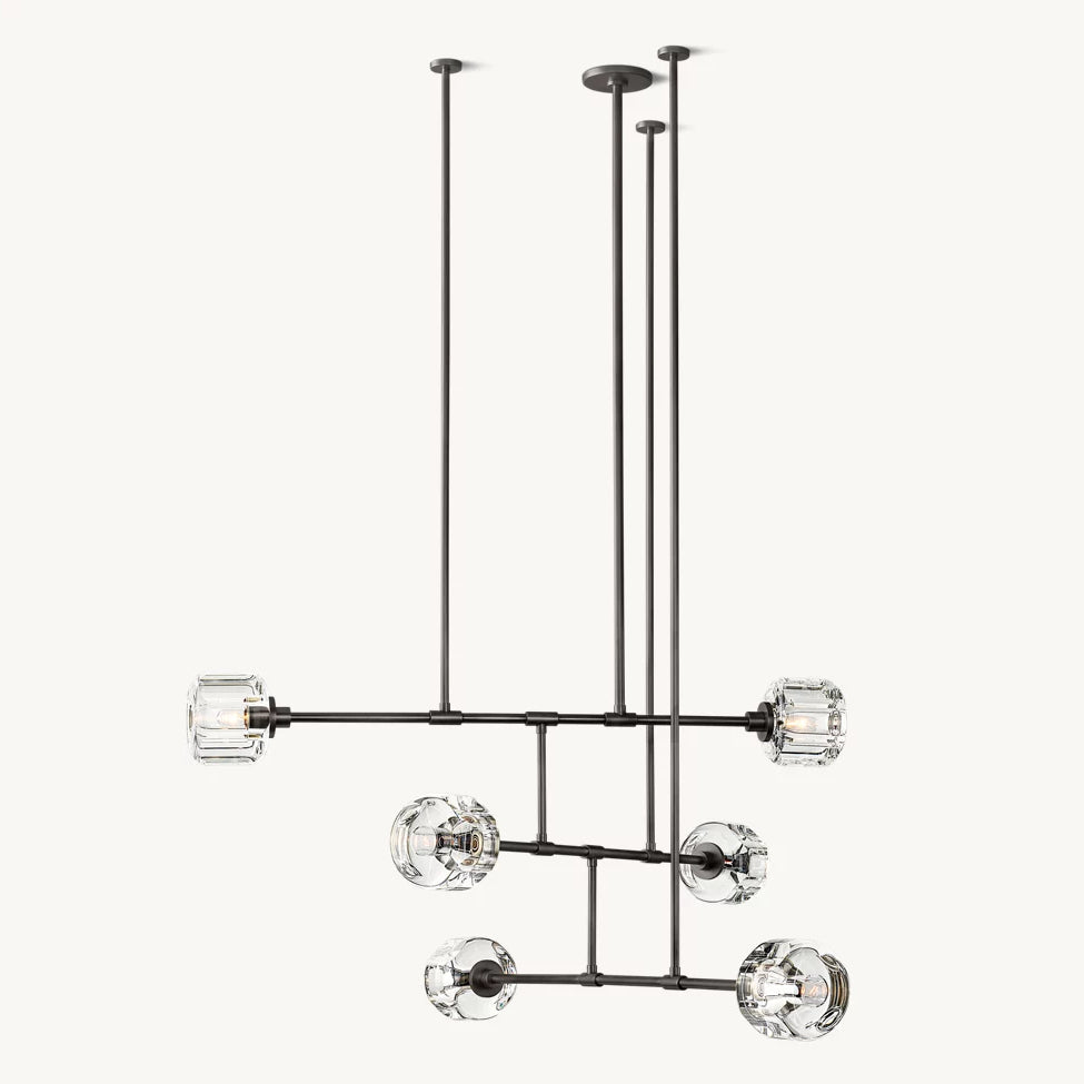 Demaret Sculpted Crystal Mobile Round Chandelier 62"