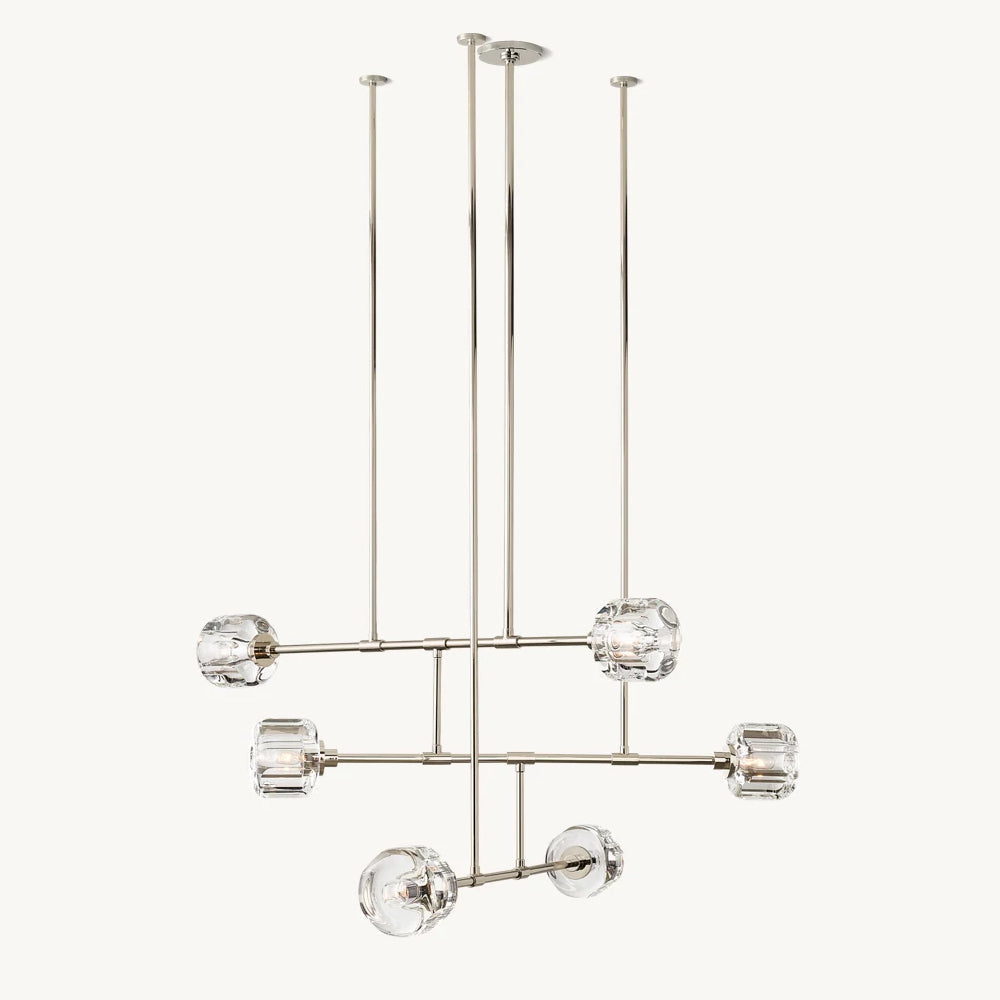 Demaret Sculpted Crystal Mobile Round Chandelier 48"