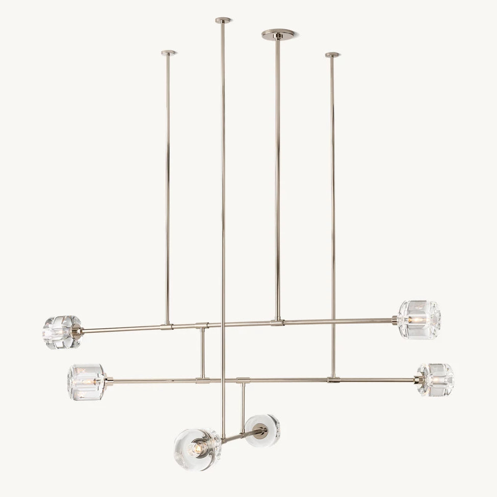 Demaret Sculpted Crystal Mobile Round Chandelier 62"