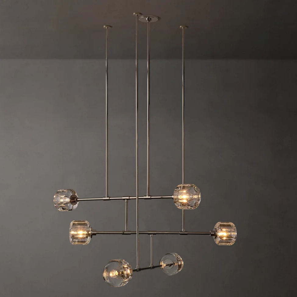 Demaret Sculpted Crystal Mobile Round Chandelier 62"