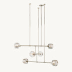 Demaret Sculpted Crystal Mobile Round Chandelier 62"