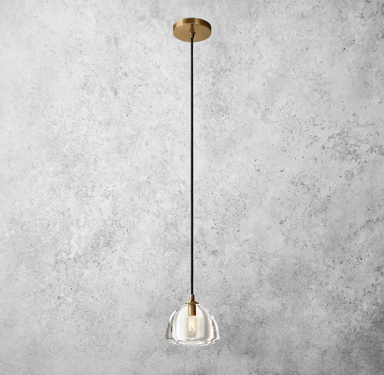 Hemisphere Delicate Crystal Pendant Light