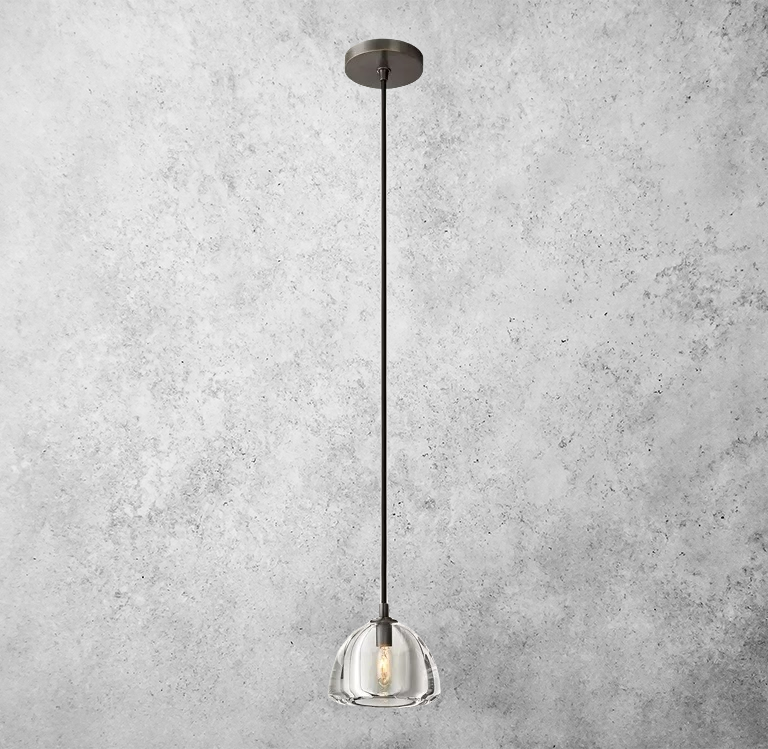 Hemisphere Delicate Crystal Pendant Light