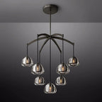 Hemisphere Delicate Crystal Round Chandelier 36"
