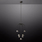 Hemisphere Delicate Crystal Round Chandelier 36"