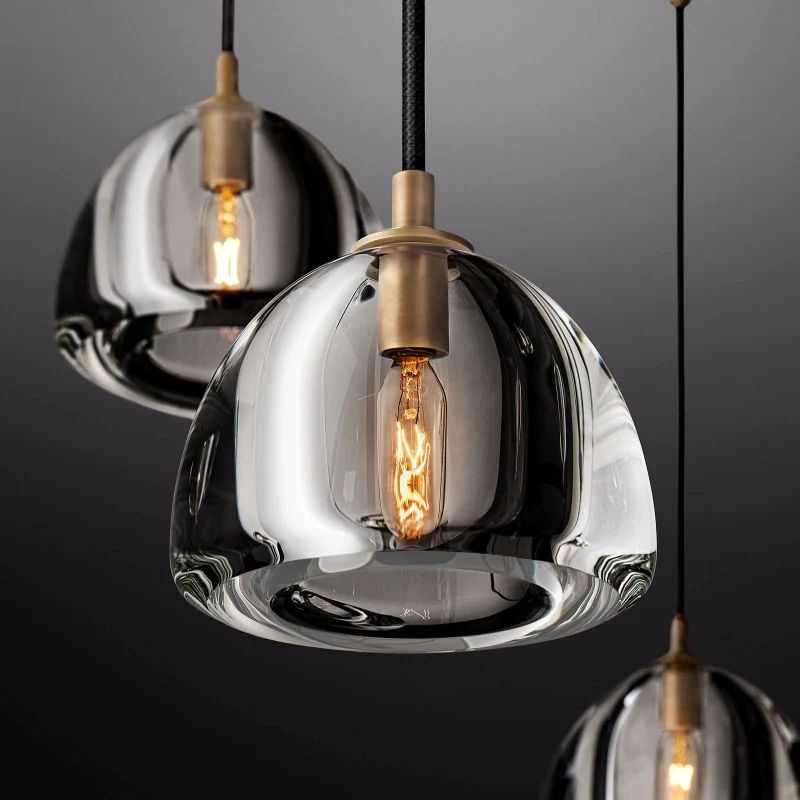 Hemisphere Delicate Crystal Round Chandelier 36"