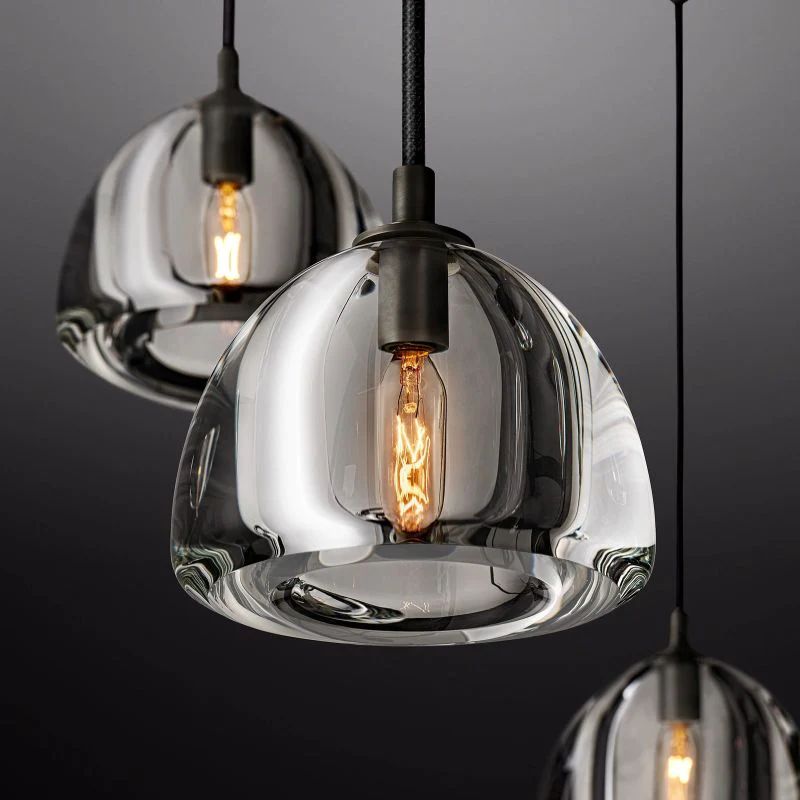 Hemisphere Delicate Crystal Round Chandelier 36"