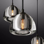 Hemisphere Delicate Crystal Round Chandelier 36"