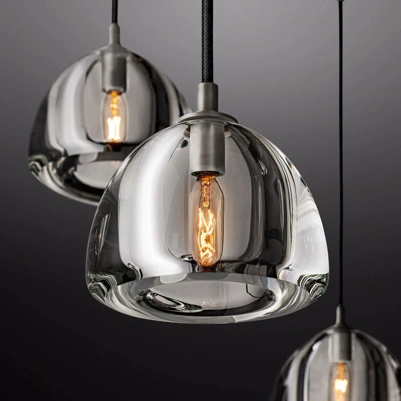 Hemisphere Delicate Crystal Round Chandelier 36"