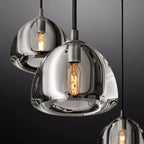 Hemisphere Delicate Crystal Round Chandelier 36"