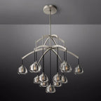 Hemisphere Delicate Crystal Round Chandelier 48"