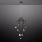 Hemisphere Delicate Crystal Round Chandelier 48"