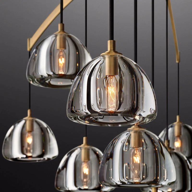 Hemisphere Delicate Crystal Round Chandelier 48"