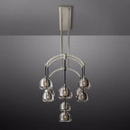 Hemisphere Delicate Crystal Linear Chandelier 54"