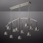 Hemisphere Delicate Crystal Linear Chandelier 72"