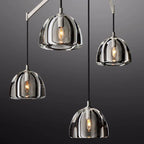 Hemisphere Delicate Crystal Linear Chandelier 72"