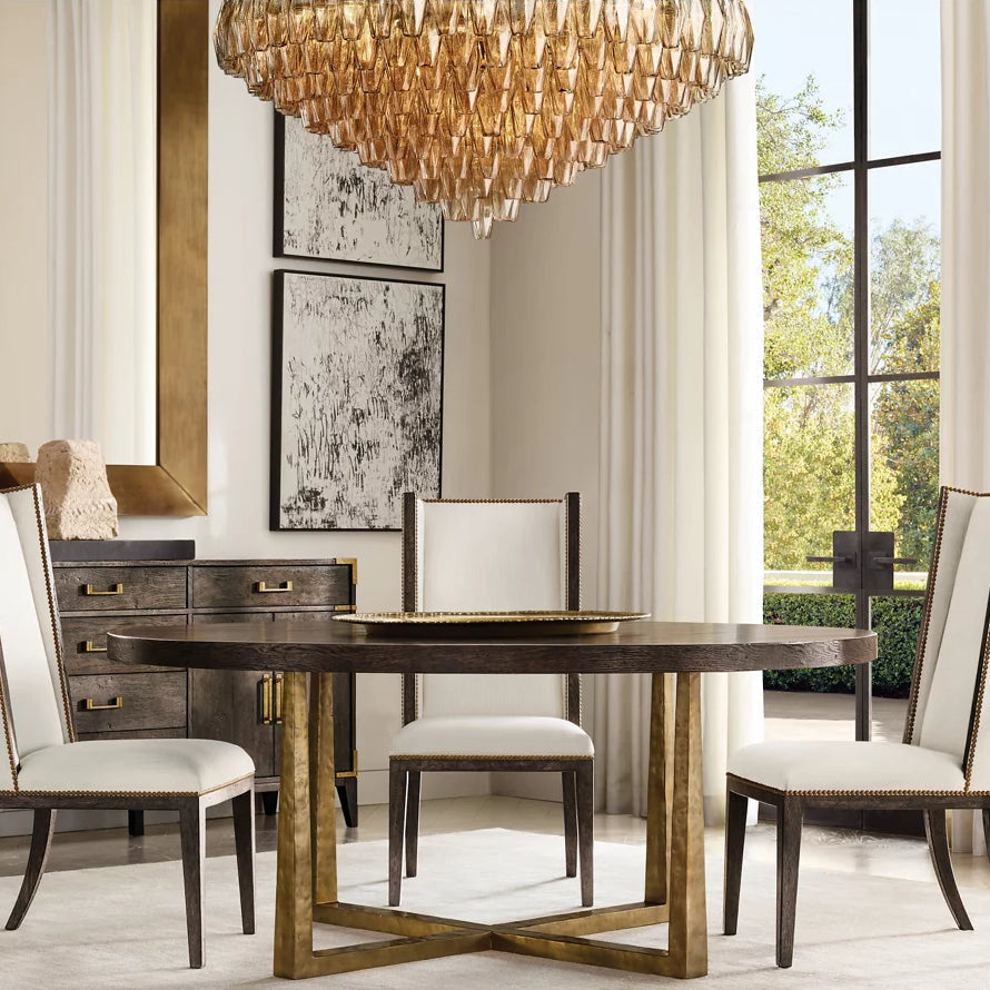 Chiara Murano Glass Tiered Round Chandelier 62"