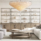 Chiara Murano Glass Tiered Round Chandelier 47"