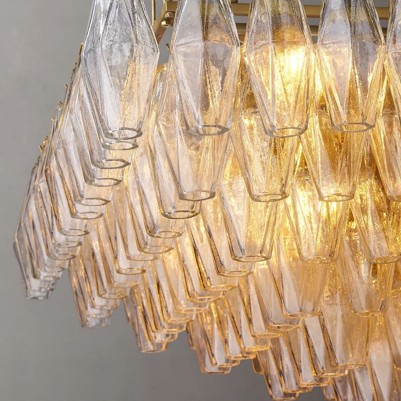Chiara Murano Glass Rectangular Chandelier 74"
