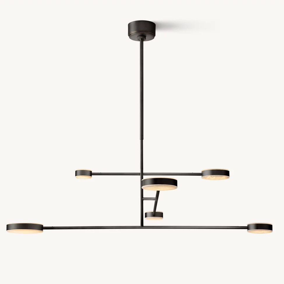 Alexander Floating Alabaster Mobile Chandelier 48"