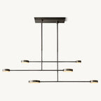 Alexander Floating Alabaster Linear Chandelier 54"